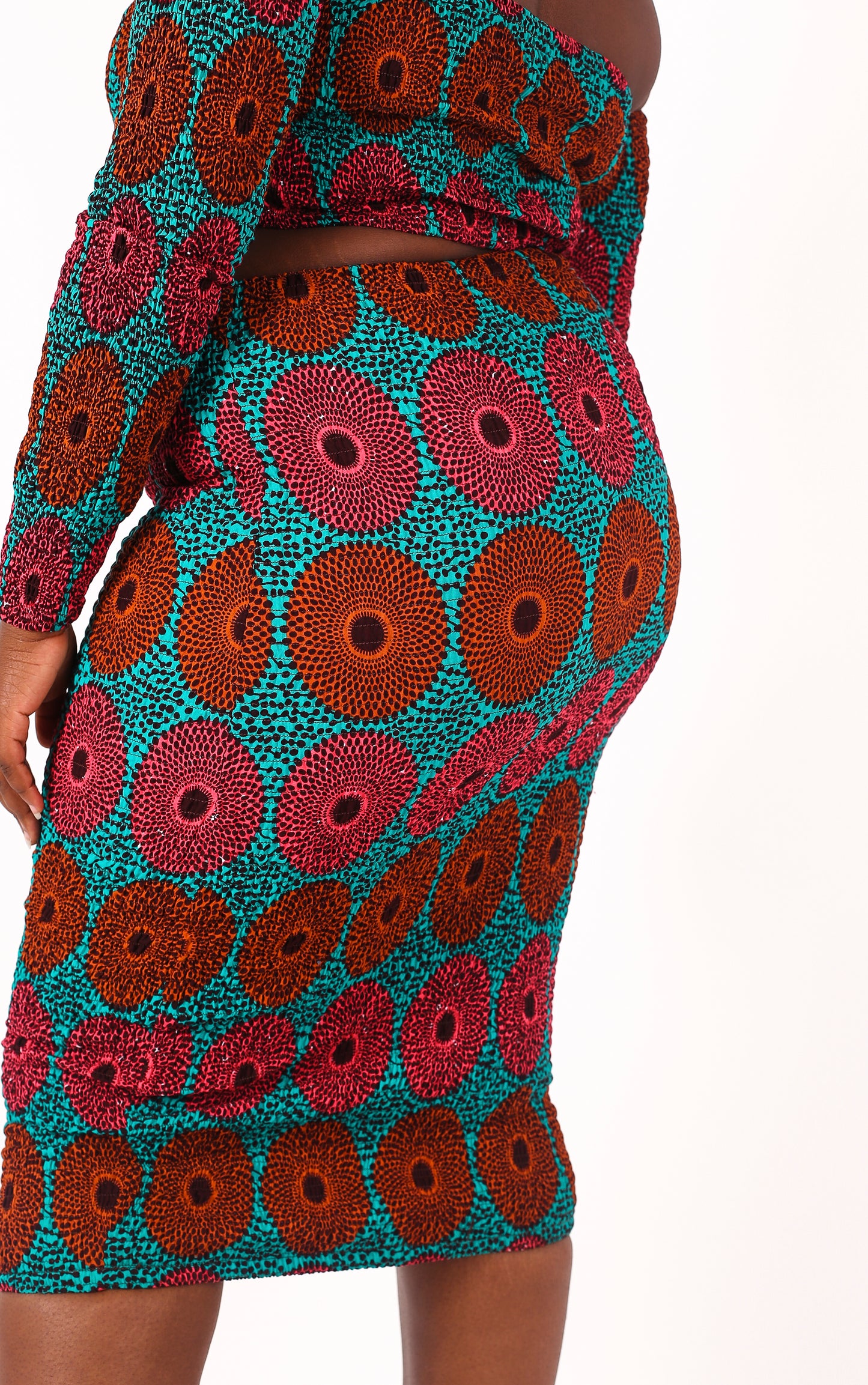 Adai Blue Midi Skirt - House of Amara