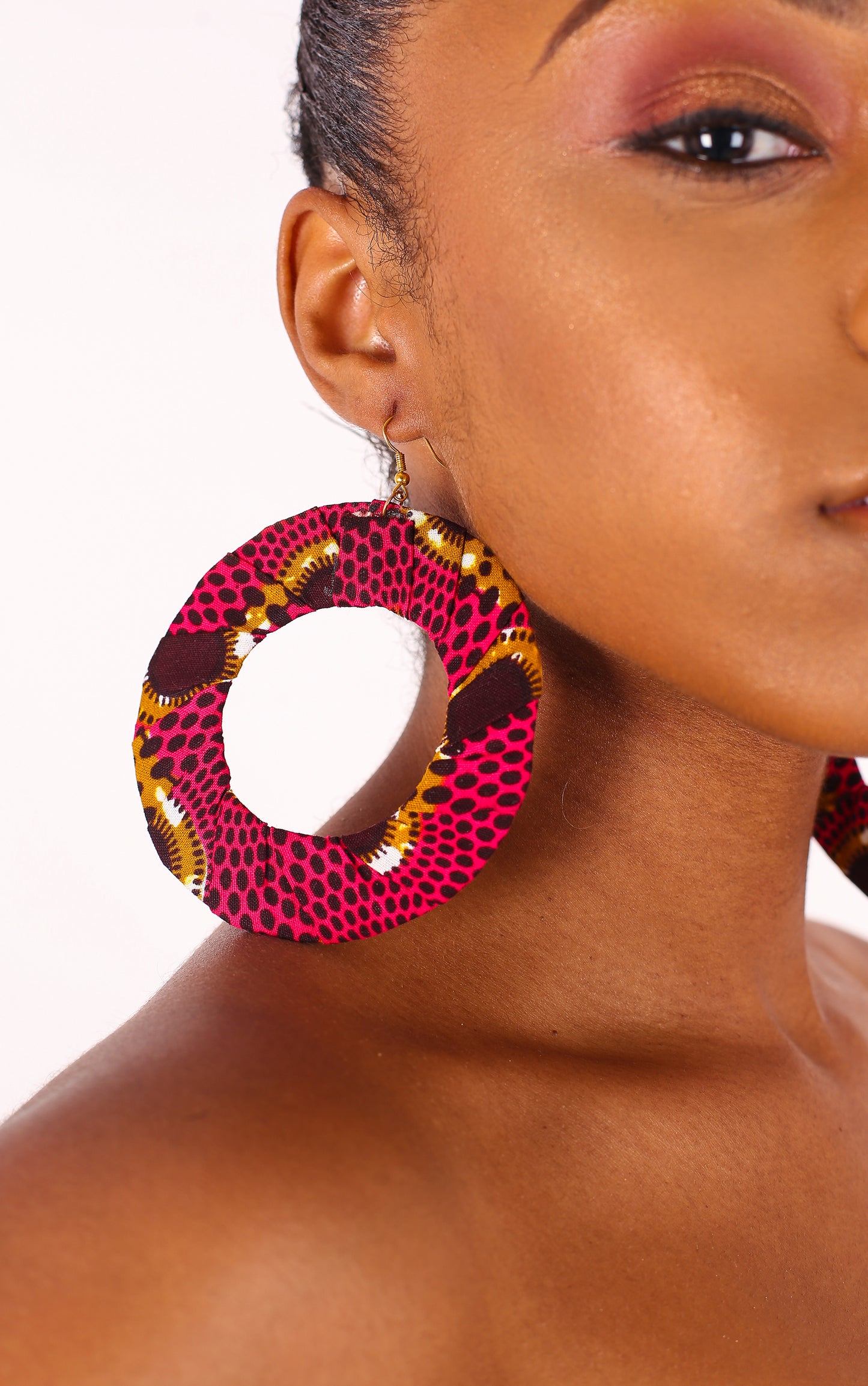 Adai Pink Hoop Earrings - House of Amara