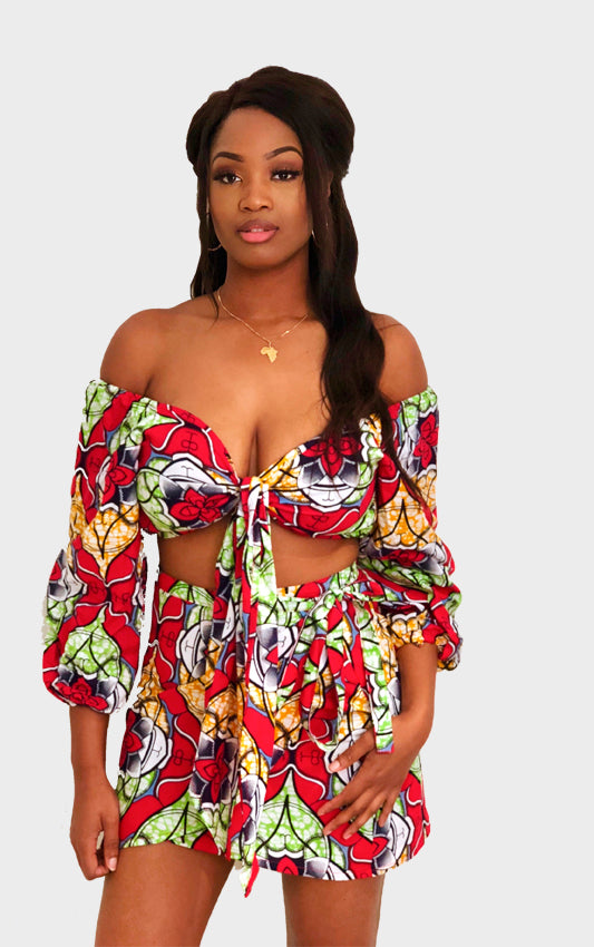 Imani Wrap Crop Top - House of Amara