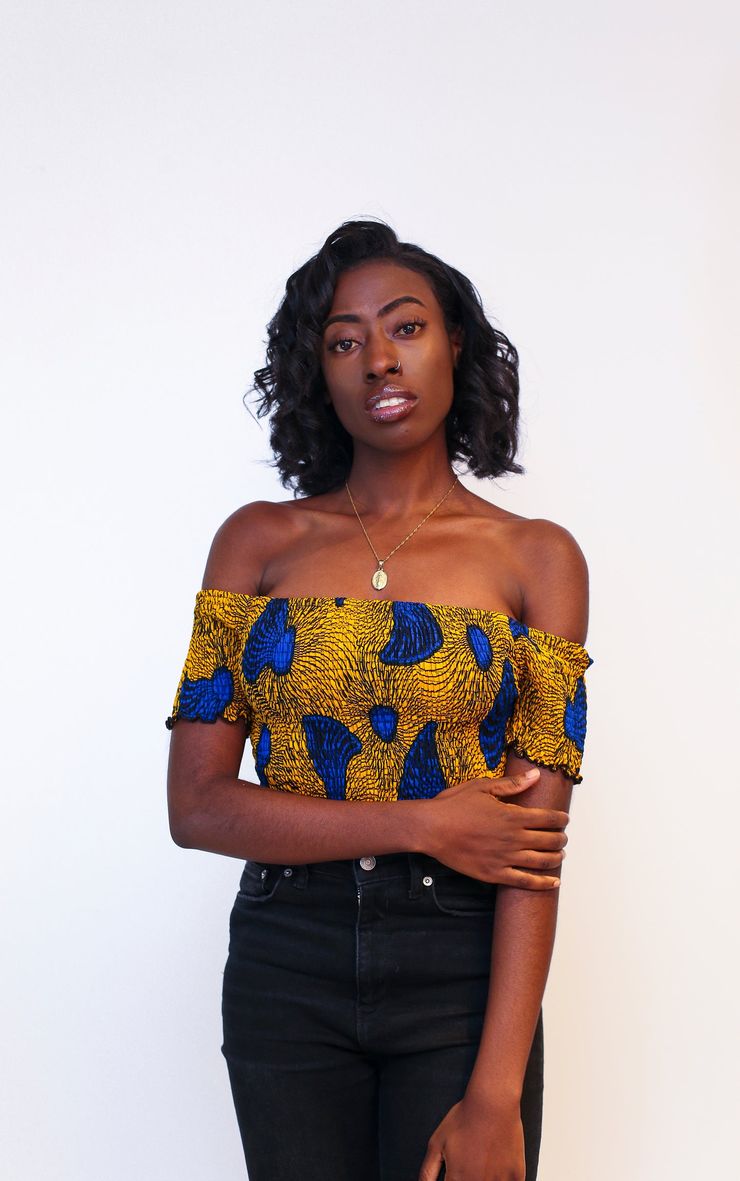 Kioni Bardot Top Blue - House of Amara